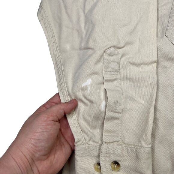 Winner's Circle Dale Earnhardt Jr Button Up Long Sleeve Shirt FLAW Light Tan XL - Picture 4 of 8